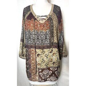 Christopher‎ & Banks 3/4 sleeve elastic wrists long sleeve women's sz large